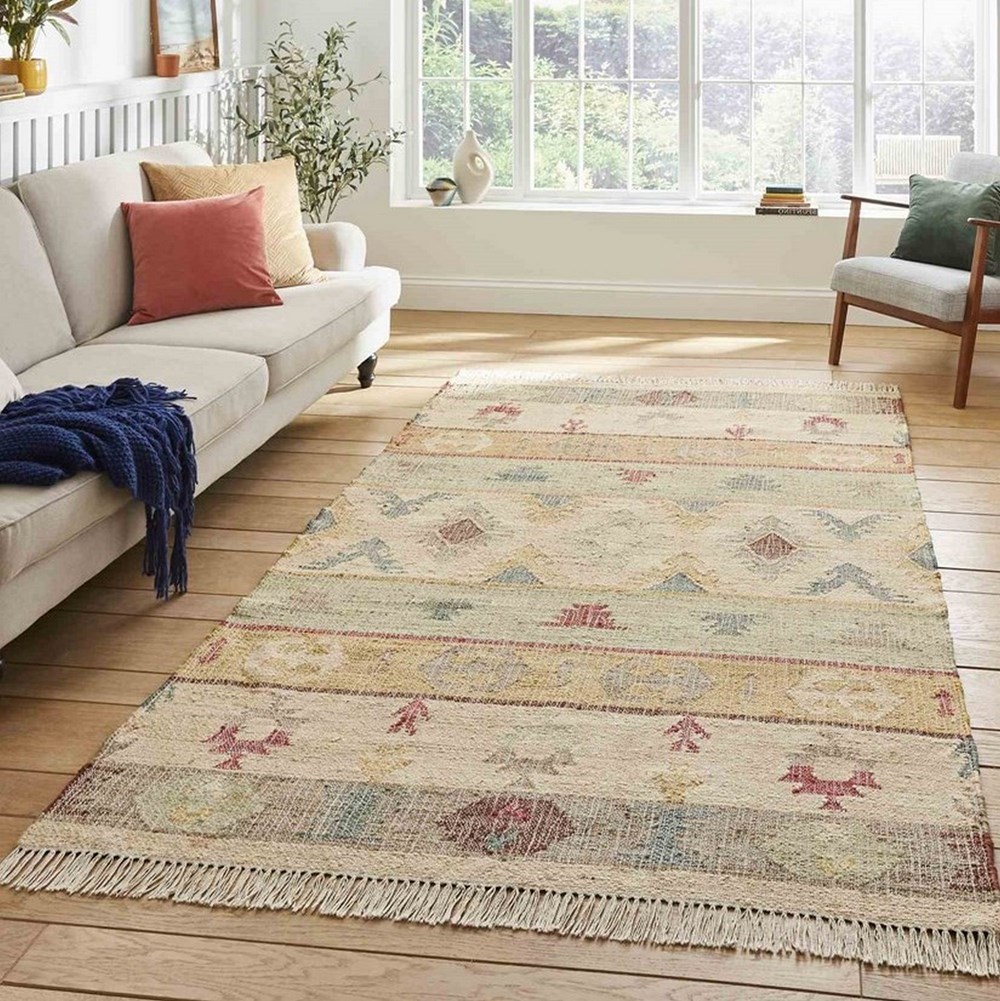 Bazaar 17457 Jute Aztec Rugs in Multi